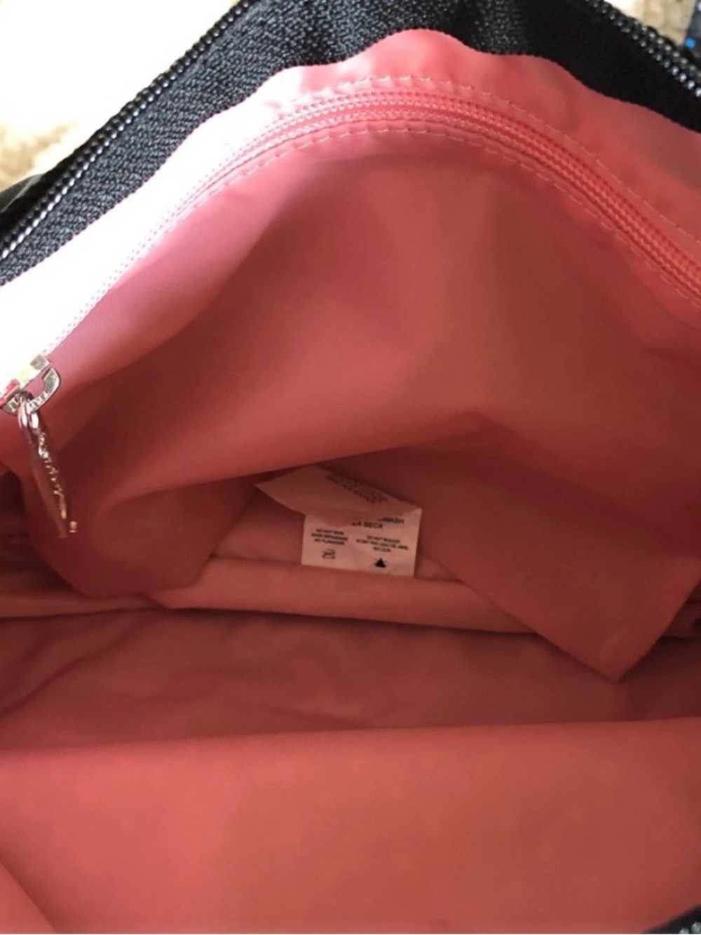 LeSportsac Black Crossbody with Pink and Blue Polka Dots - Picture 4 of 4